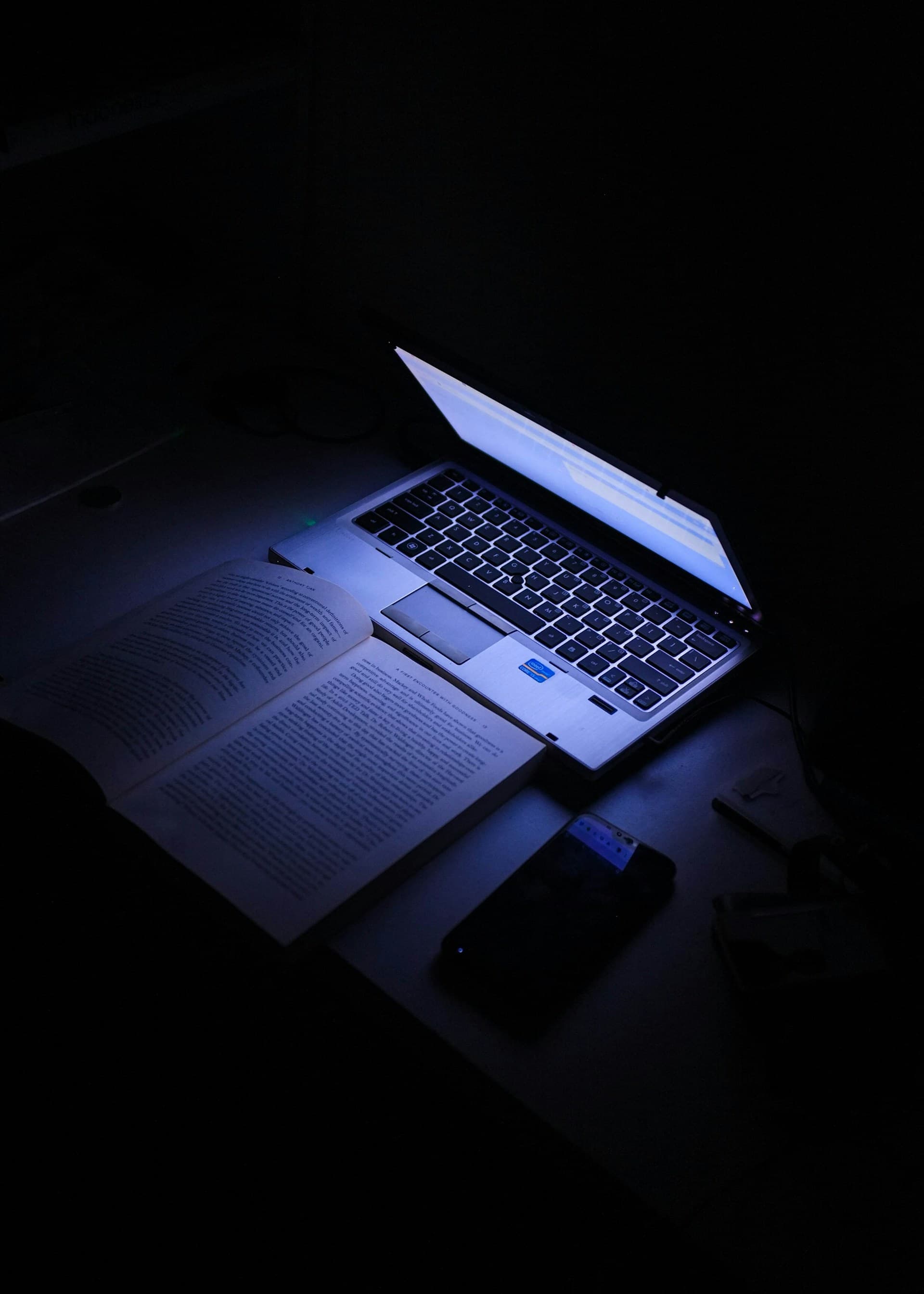 Student studying on a laptop
